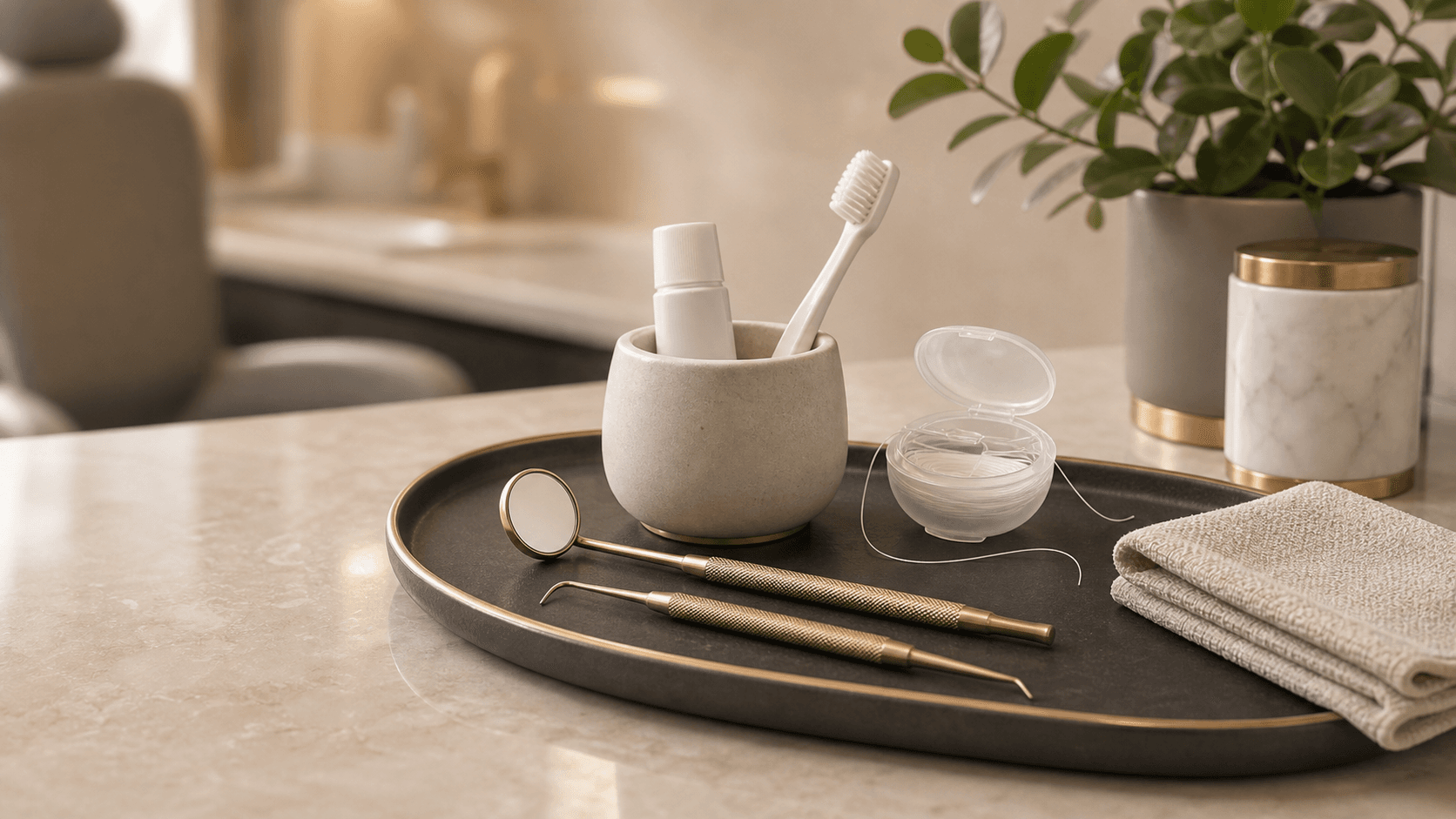 Preventive dental exam and cleaning items at Uniq Dentistry