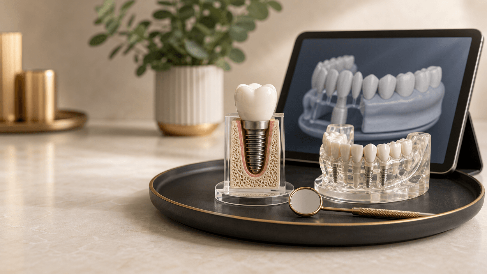 Dental implant consultation model at Uniq Dentistry